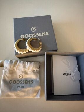 Goossens Paris Graine de Gemmes Hoop Pearl Earrings